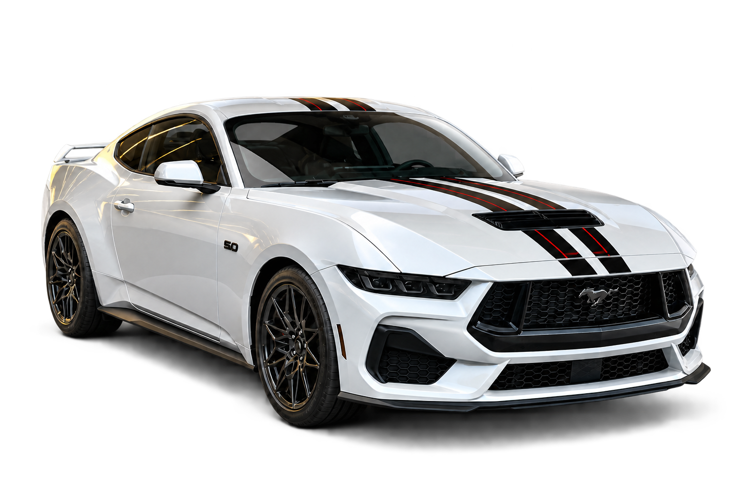 Mustang visto pela dianteira direita